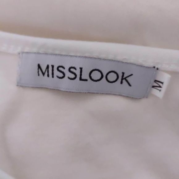 Medium Misslook Cold Shoulder with Key Hole Back White No Stains C4009 - Picture 5 of 5